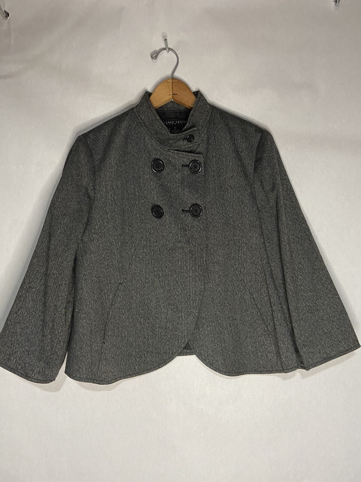 LARRY LEVINE Double Breasted Polyester Stretch Bl… - image 1