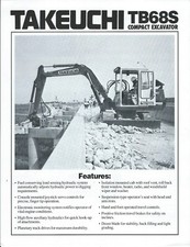 Equipment Data Sheet - Takeuchi - TB068S - Compact Excavator - Brochure (E5880)