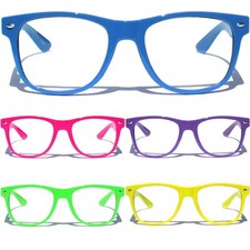 Clear Lens Glasses Horn Rim RETRO Nerd Hipster Fashion Cool Eyewear Choose Color