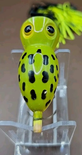 Vintage Fred Arbogast Hula Popper Topwater Fishing Lure 5/8oz. Frog Color - Picture 4 of 7