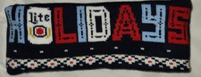 Miller Lite "Happy Holidays" Ugly Sweater Style Knit Headband "It's Miller Time"