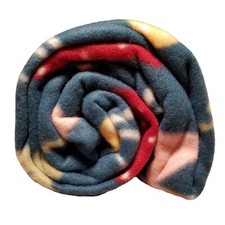 Mainstay Fleece Throw 50 x 60 GREEN MUSHROOMS FERN Lightweight Washable Blanket