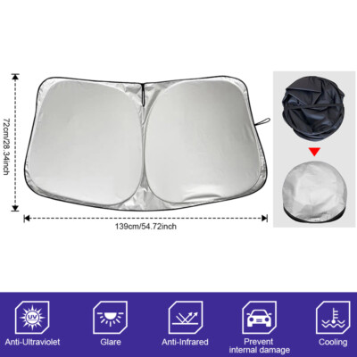 Windshield Sunshade For BMW 3 Series LI 14-20 Sun Shade Shield Visor Foldable