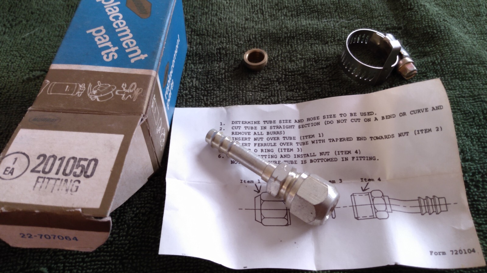 Murray 3/85/8 A/C Hose End/Straight Fitting / Metal To Rubber 201050