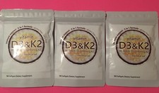 Vitamin D3 K2 Supplement Virgin Coconut Oil Softgels 540caps SHIPS FROM USA     