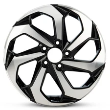 New Wheel For 2016-2017 Honda Accord 17 Inch Machined Black Alloy Rim