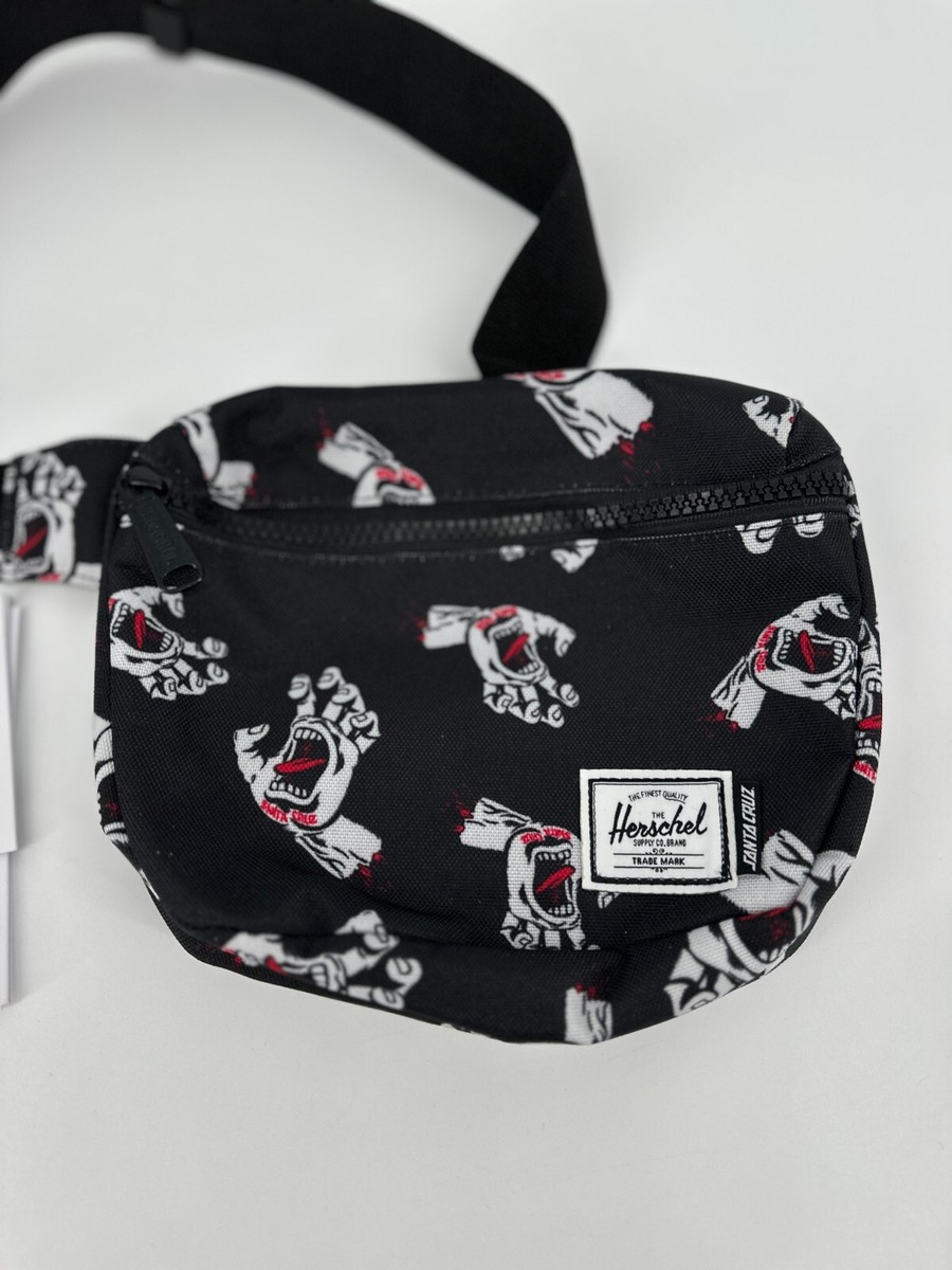 Herschel x Santa Cruz 15 Bag Screaming Hand Black Fanny Pack Retro