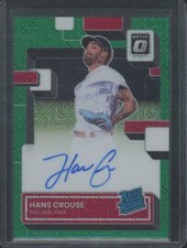 2022 Panini Optic Hans Crouse Green Mojo Autograph Rated Rookie /88 #RRS-HC