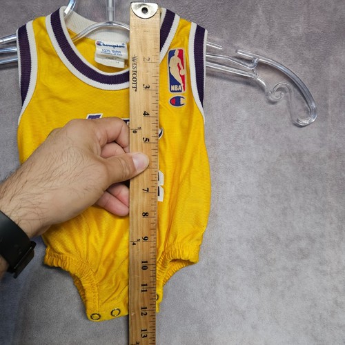 Vintage 90s Champion Los Angeles Lakers Shaquille O'Neal 34 Jersey Newborn 0-3 M - Picture 5 of 8