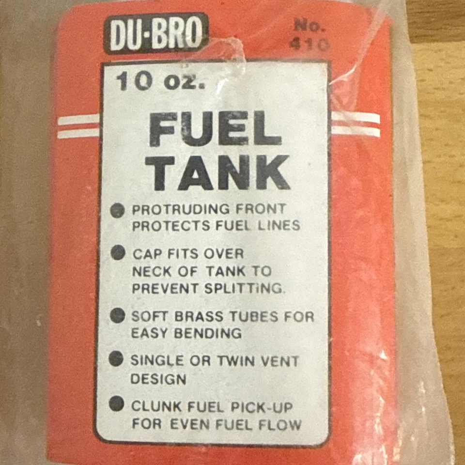 DU-BRO - No. 410 -Square Fuel Tank - 10 Oz - NEW - Image 2 of 4