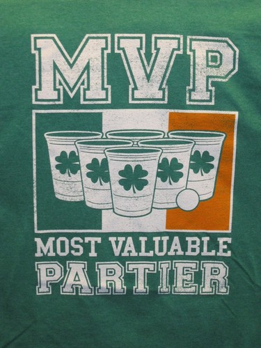 MVP Most Valuable Partier Herren T-Shirt Neu mit Etikett St Patrick's Day Größe XL Neu mit Etikett - Bild 4 von 5