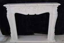 CARVED MARBLE FRENCH STYLE FIREPLACE MANTEL - TF102