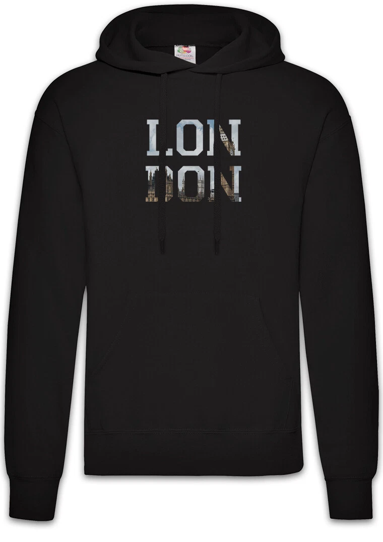 London Hoodie Pullover Skyline City England Great Britain UK United Kingdom