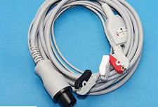 ALPTA 3 Leads ECG Cable AHA Pinch Clip 6 pins Generic AAMI