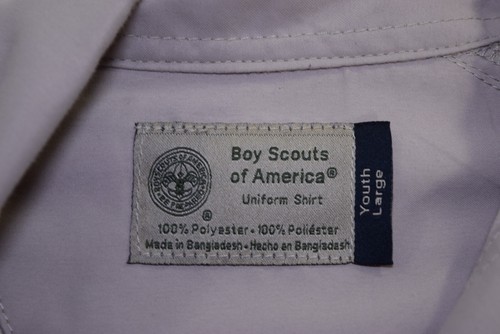 Boy Scout YOUTH L VENTED Official MICROFIBER Uniform SOFT Quick Dry Shirt Tan DC - Picture 2 of 11