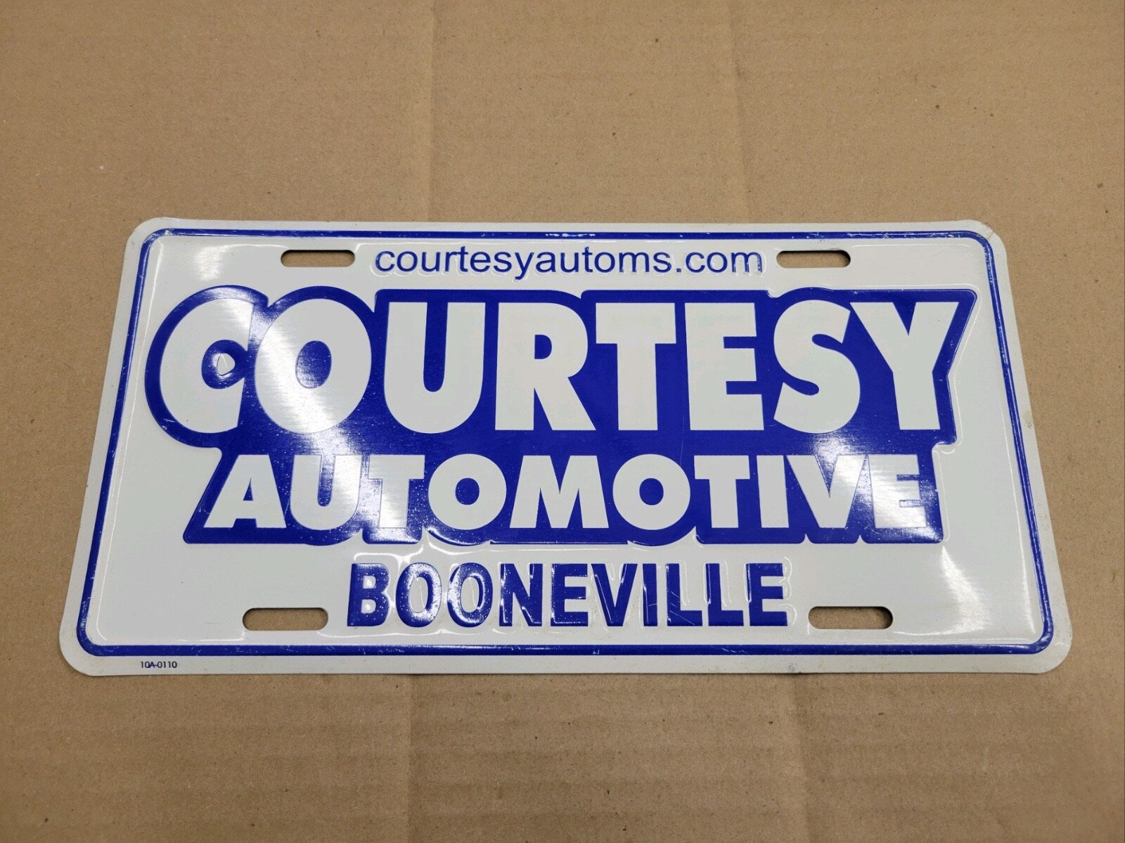 Courtesy Chevy Buick Booneville MS Metal Car Dealership Dealer License