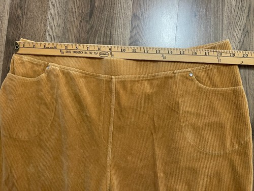 Quacker Factory Pants, Women's Size 19, Yellow Brown, Straight Leg, Pull On - Picture 5 of 8