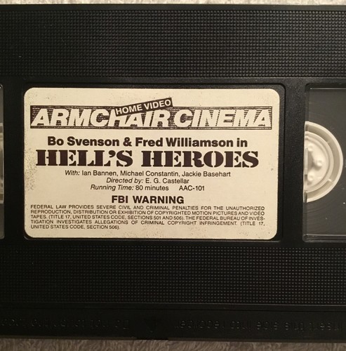 Hell’s Heroes (VHS, 1978) WWII - Armchair Cinema Inglorious Bastards SUPER RARE - Picture 8 of 10