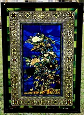 Stained Glass Peonies Blown in The Wind MFA Boston John La Farge 10" x 14" VTG