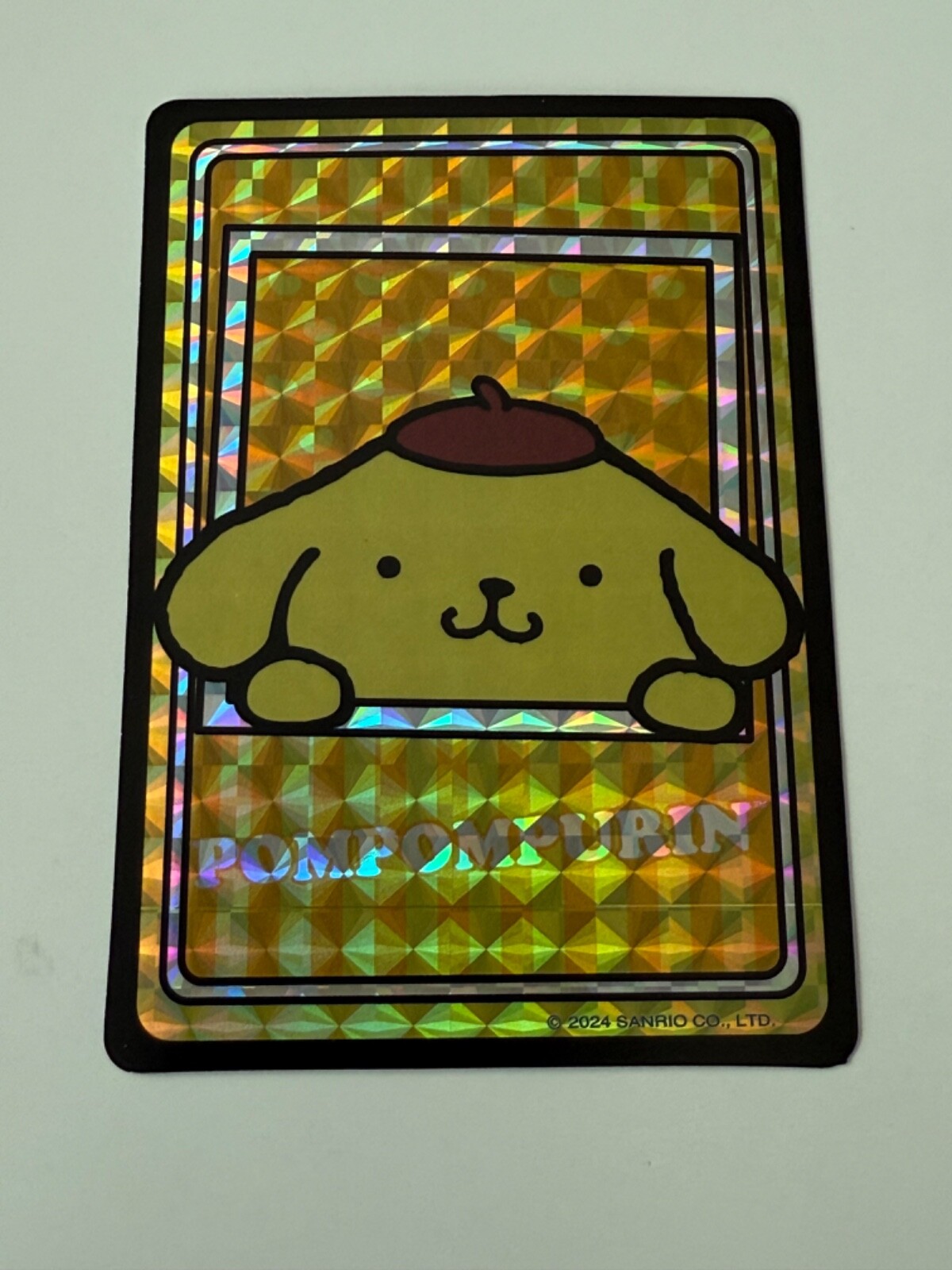 Hello Kitty and Friends Holographic Trading Stickers POMPOMPURIN Frame