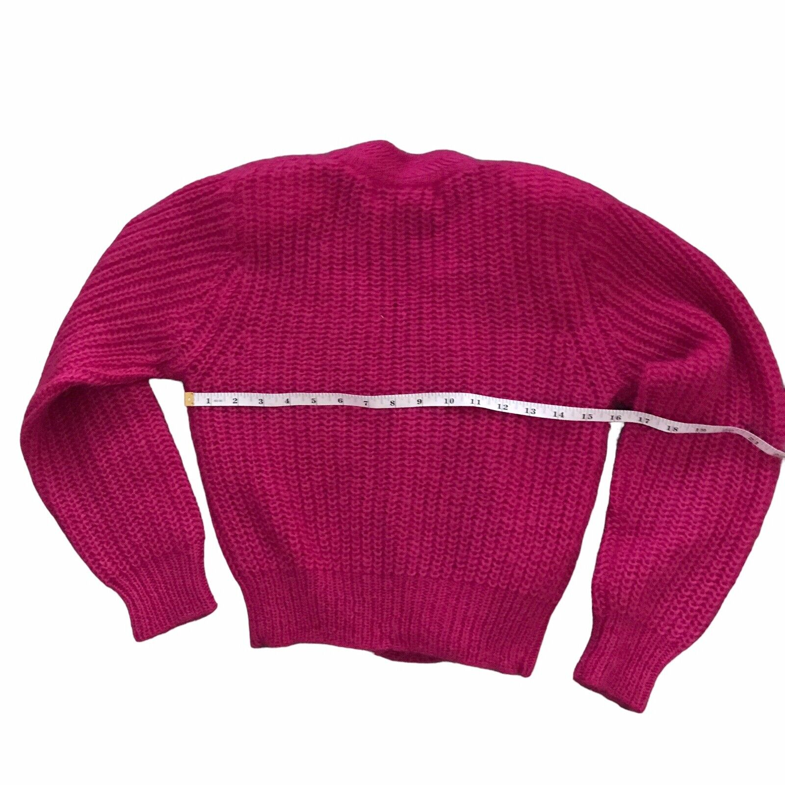 Pink Cardigan Sweater Medium Mohair Wool Hong Kon… - image 10