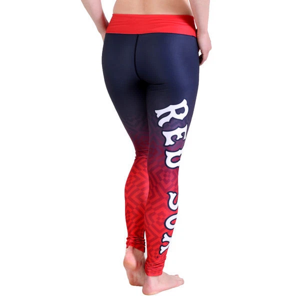 Лицензированные леггинсы FOCO MLB Boston Red Sox с градиентом и большим логотипом - Изображение 2 из 3