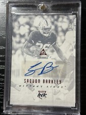 2018 Panini Luminance Eagles Saquon Barkley RC SSP Red Foil Rookie Auto #d 2/10