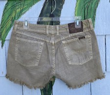 Vintage LUCKY BRAND USA Dungarees Cut Off Khaki Jeans Shorts Women's Size 8