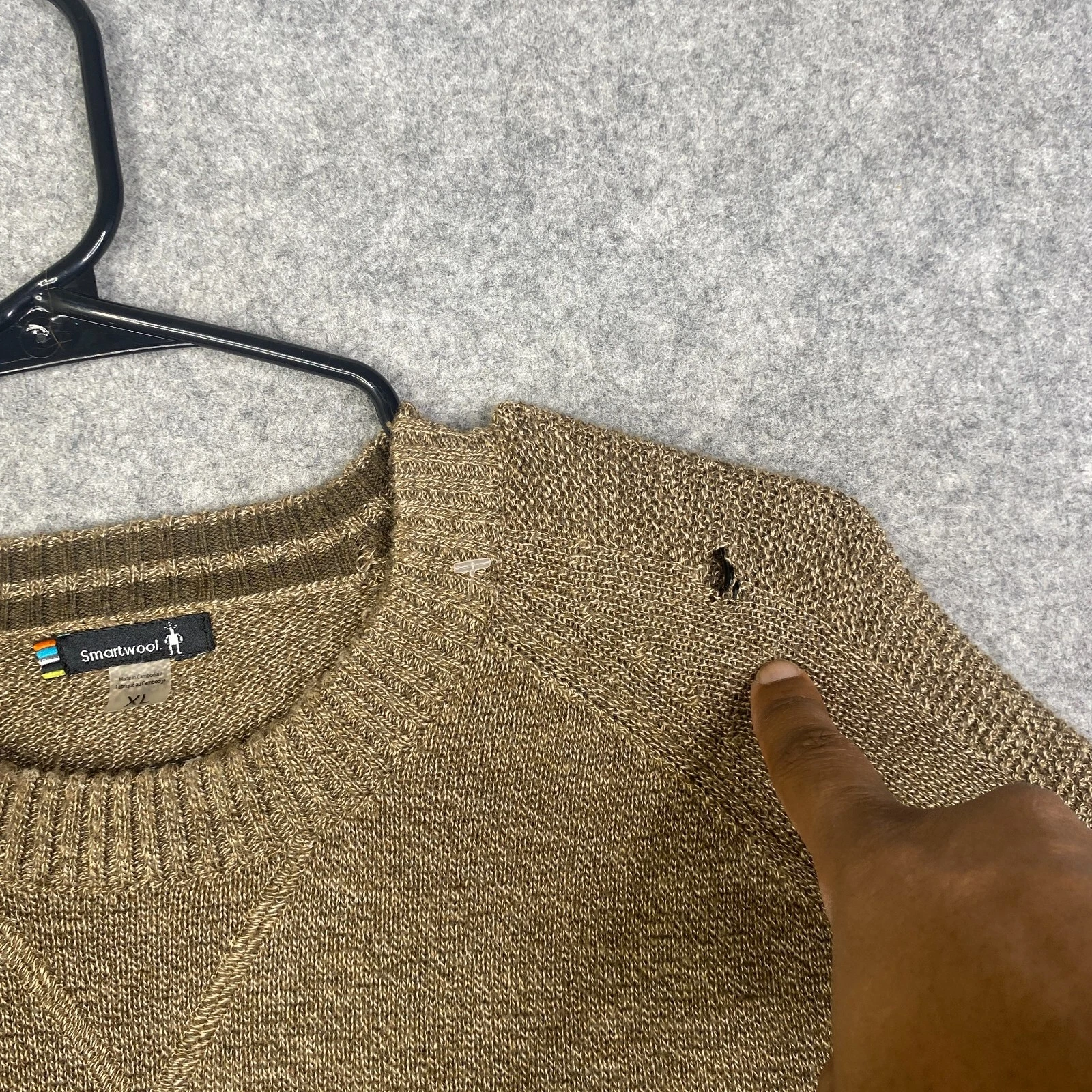 smartwool ripple ridge crew merino wool blend knit sweater
