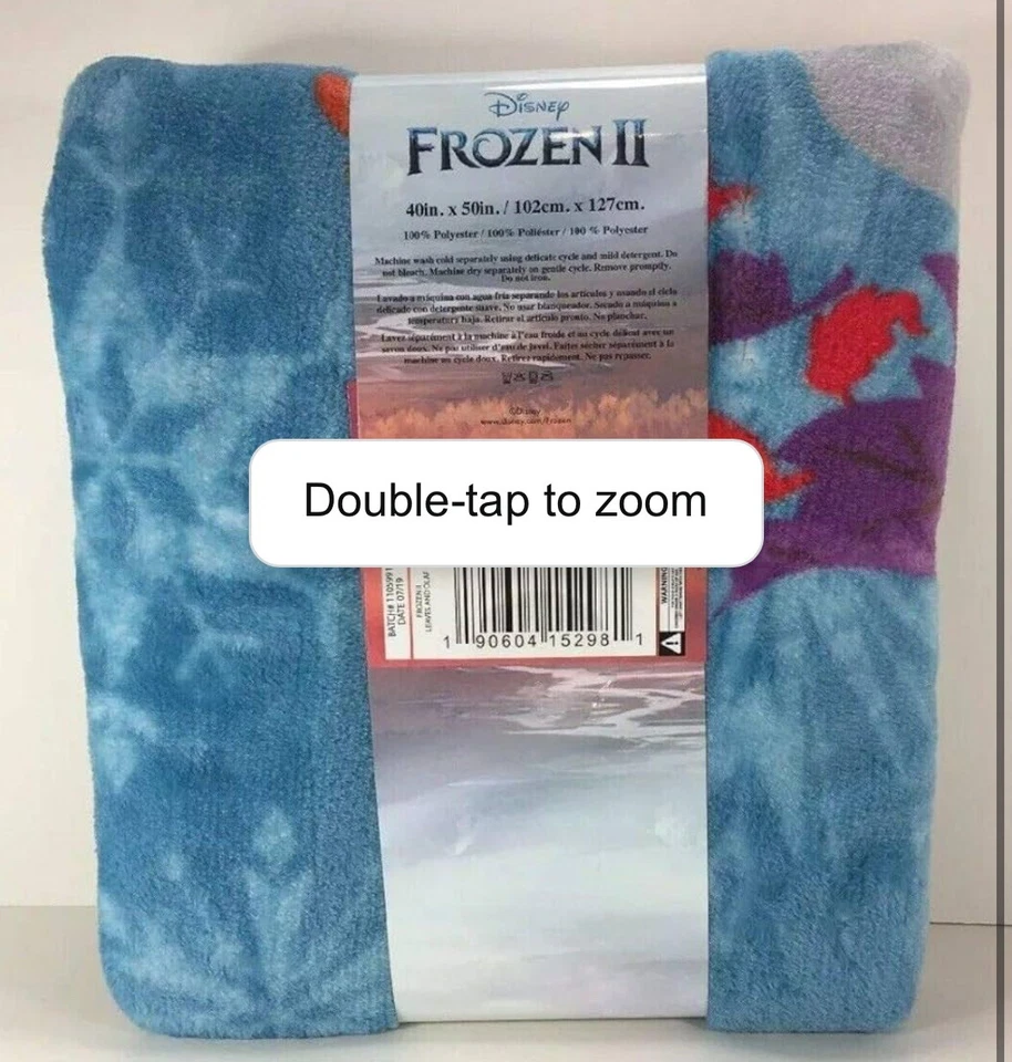 NEW Disney FROZEN 2 OLAF Silky Soft THROW BLANKET 40" x 50" Olaf's Adventures II - Imagem 2 de 4