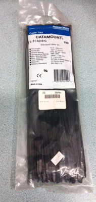 T&B L-11-50-0-C Cable Tie, Standard, 11.1-Inch Length, Black, (Pack of 100)