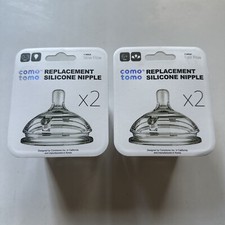 Como Tomo Silicone Replacement Nipples 4 Pack Both Flow 0 6 Months Sealed New