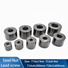 Leitspindel RechtsGewinde Trapezgewindespindel Länge 800mm,T10-T32 Stahlmuttern