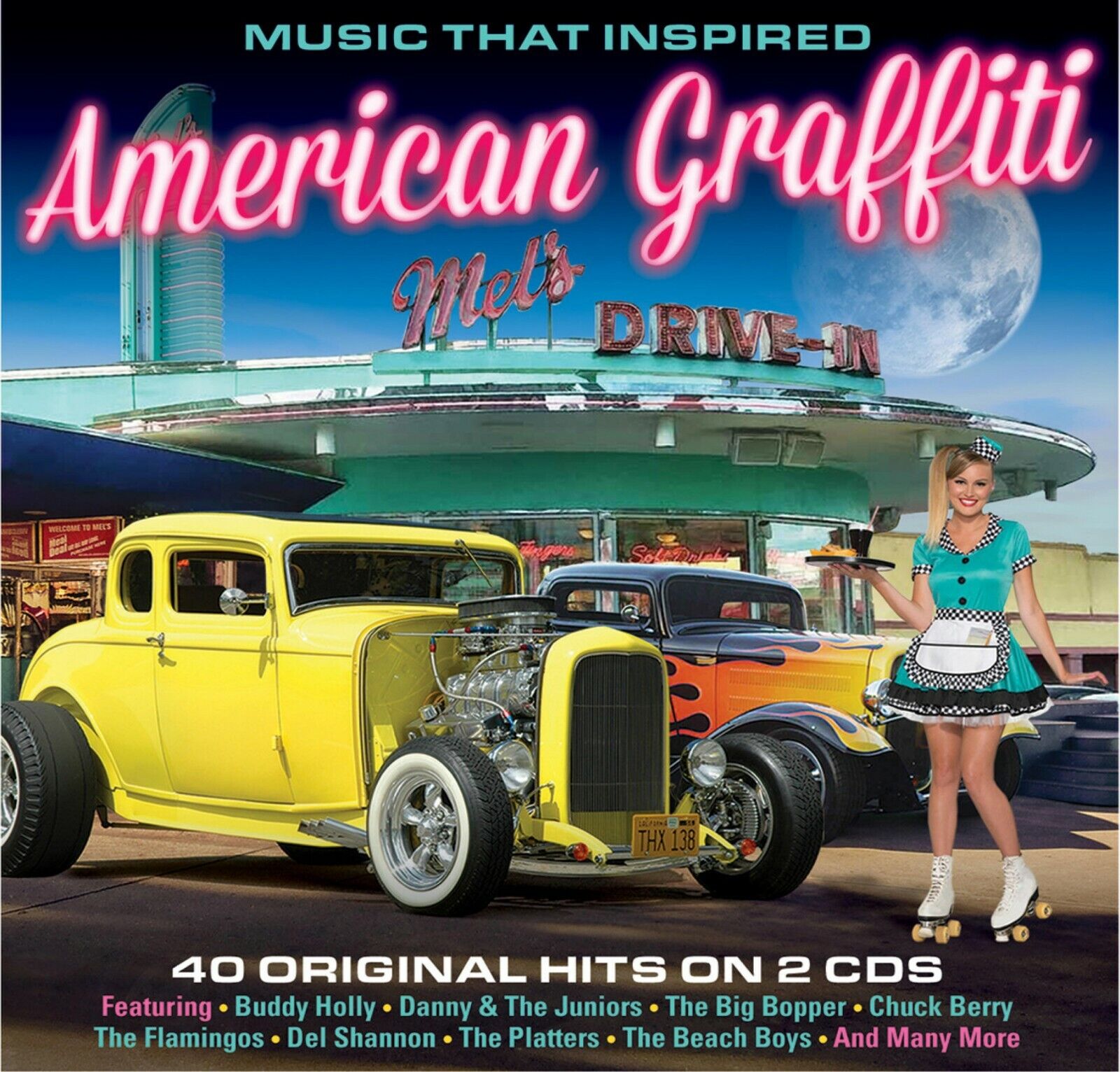 AMERICAN GRAFFITI  * 40 Original Hits * NEW 2-CD Set * All Original Recordings