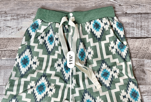 Crazy Train Caboose Kids Green Aztec Art French Terry Hooded Outfit Set Sz 8 NWT - Picture 7 of 11