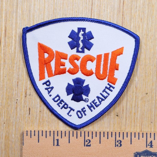 Vintage Obsolete Pennsylvania EMT Fire Department Patch Dept Of Health Rescue - Picture 3 of 3