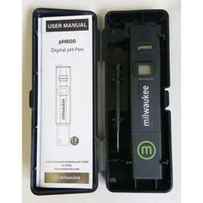 Milwaukee pH600-BOX LED Pocket pH Tester with Calibration Solution, 