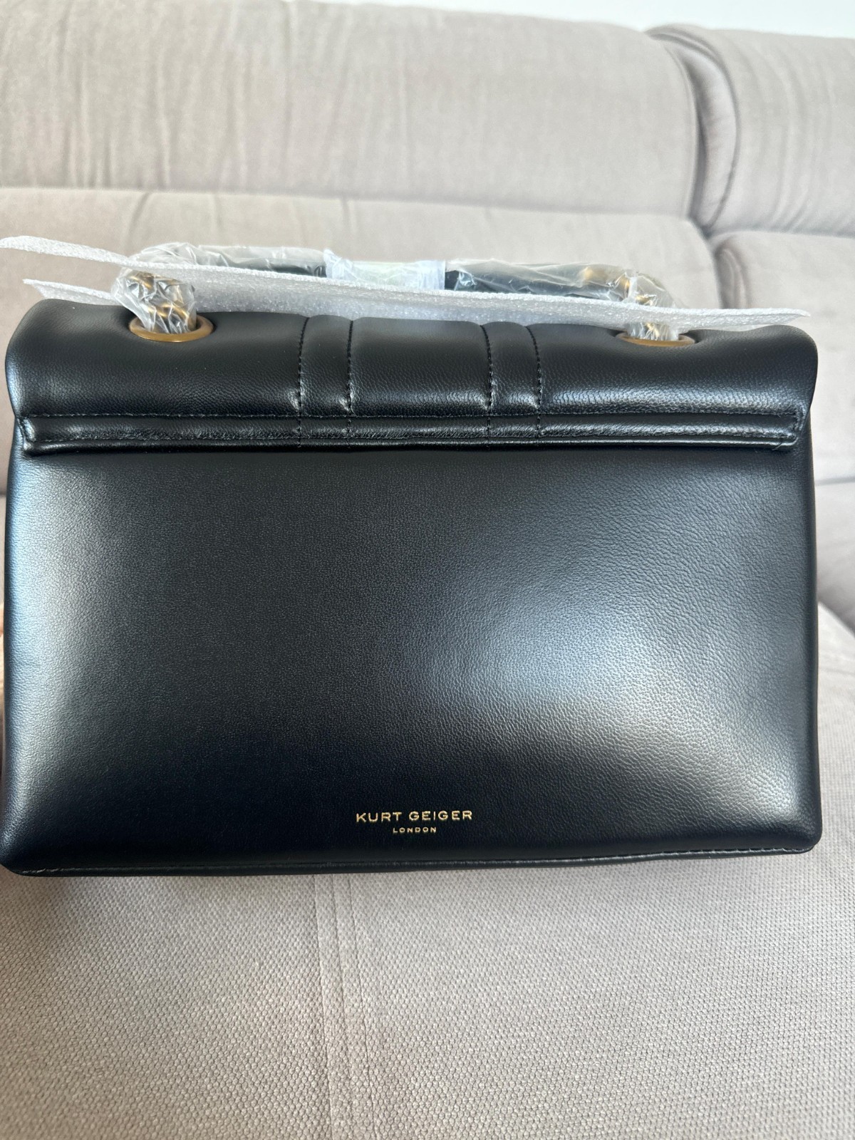Genuine Kurt Geiger Medium Black Union Jack Bag | New | 26x17x9cm | £289 image 2