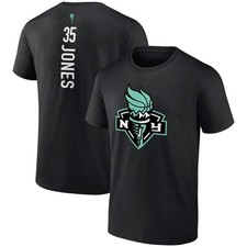 Men's Jonquel Jones Black New York Liberty Playmaker Name & Number T-Shirt