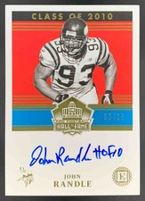 John Randle 2021 Panini Encased HOF Signatures Gold Auto Vikings /15