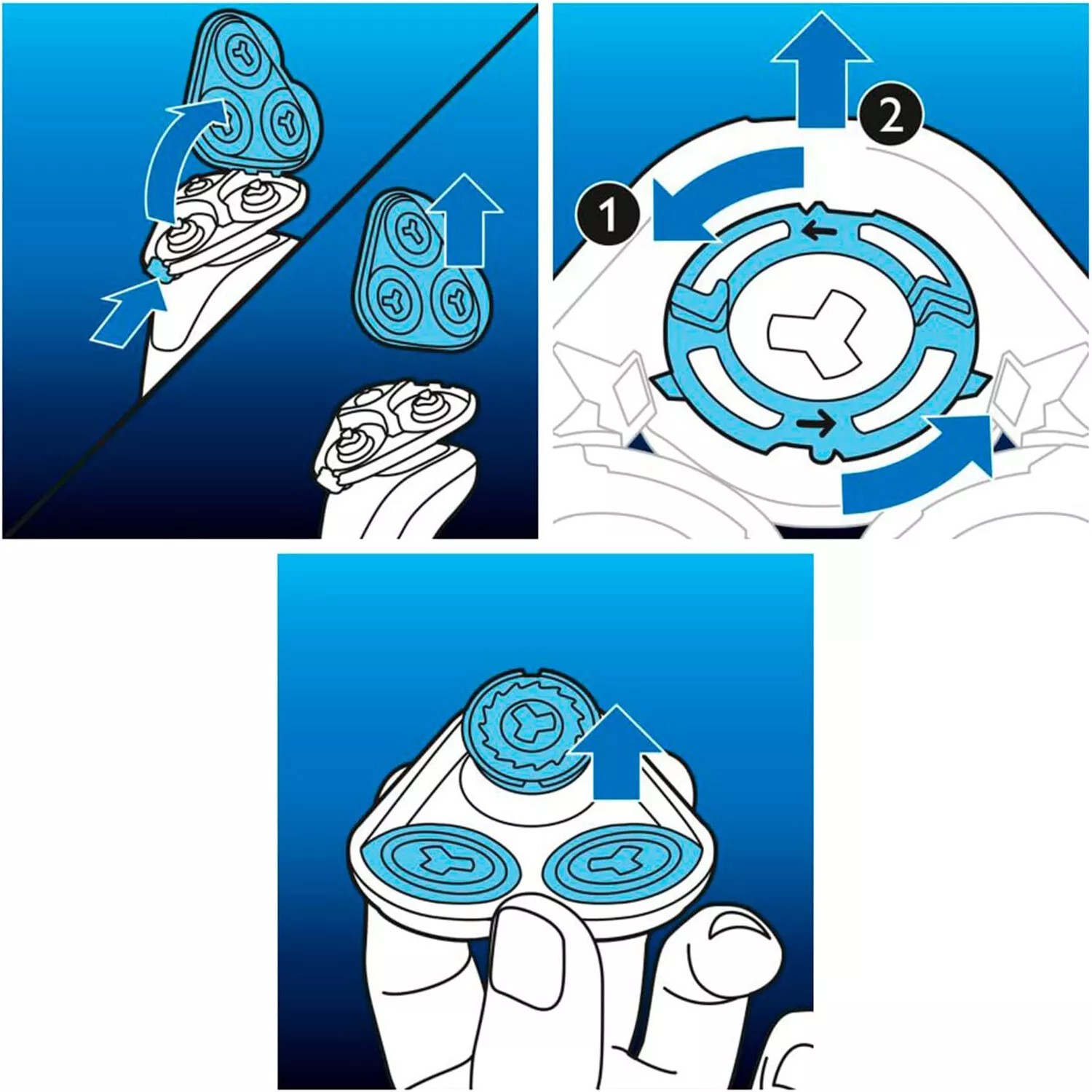 For Philips SH90 Series 9000 Shaver Replacement Foil Cassette Heads Blades