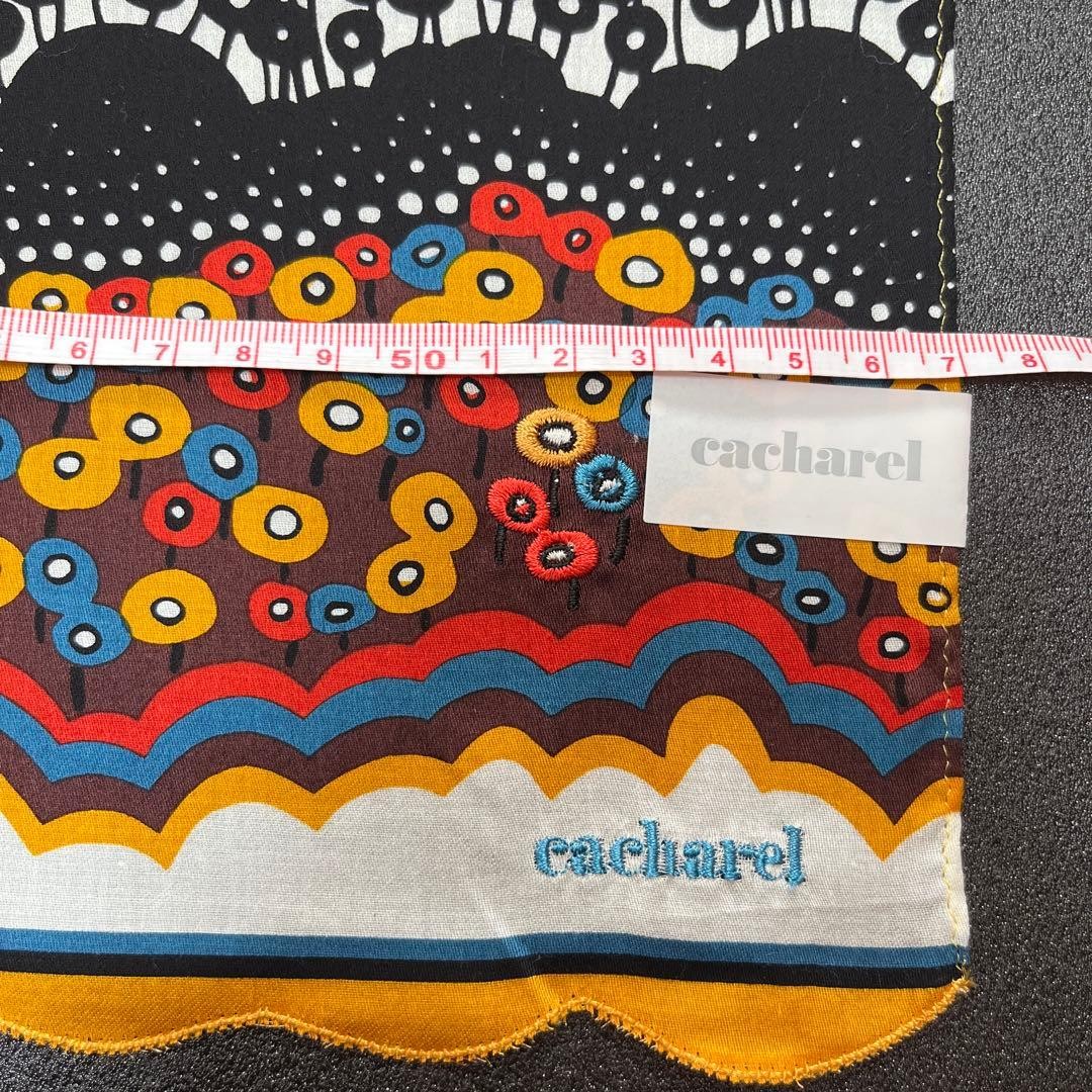 Cacharel Geometric Pattern Cotton Handkerchief - image 4