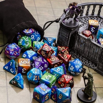 Polyhedral Dice Set - DND Role Playing Dice for Dungeons and Dragons RPG Tabl...
