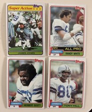 Dallas Cowboys 1981 Topps  Tony Hill  James Jones RC  Randy White  Herb Scott