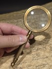 Vintage Style Brass Magnifying Glass 1941 Brass Loupe — photo 9