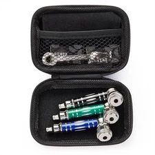 ( Pack of 3 ) 3.2" Metal Detachment Tobacco Smoking Pipe with Cap Lid Screens