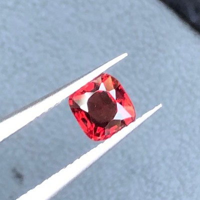 0.73 Carats Natural Cushion Cut Vivid Red Color Spinel Loose Gemstone From Burma