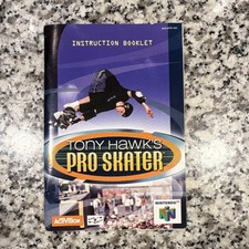 Activision Tony Hawk's Pro Skater Original Manual Nintendo 64 N64 English