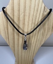 Australian Natural Boulder Opal Pendant Necklace, Solid Split Purple Blue Red