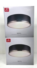2PK Globe Selina 14 in. 2-Light Matte Black F...